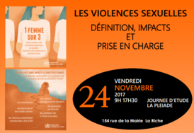 Journée d'étude sur les violences sexuelles  vendredi 24 novembre 2017